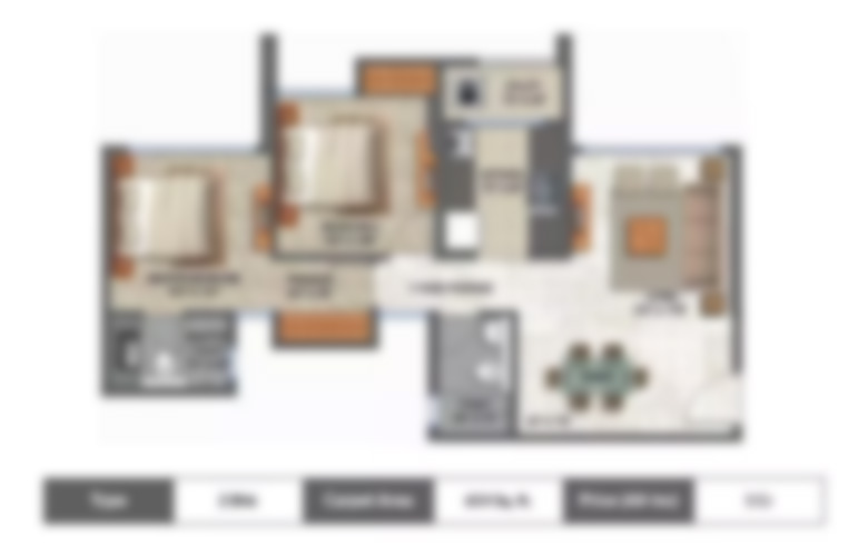 Kaustubh Breeze 91 malad 2bhk floorplan