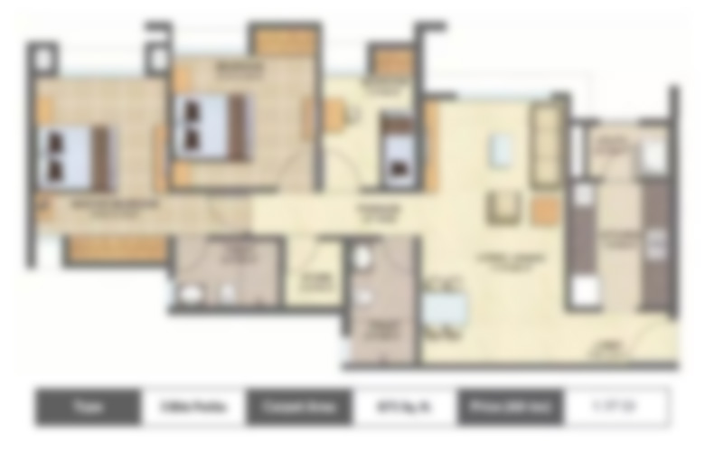 Kaustubh Breeze 91 malad 3bhk floorplan